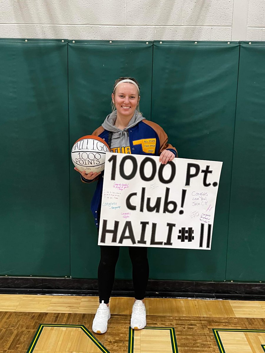 SHOUT OUT to STUART #OKPreps Haili Igou for joining the #OK1000PointClub!  Congrats Haili!