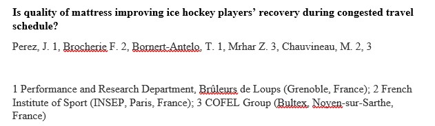 Nice study investigating 😴 in ice hockey context pubmed.ncbi.nlm.nih.gov/36754057/
In line with our abstract submission to Paris @ECSS 23. 🔑➡️🛌 education &amp; 🏒 schedule