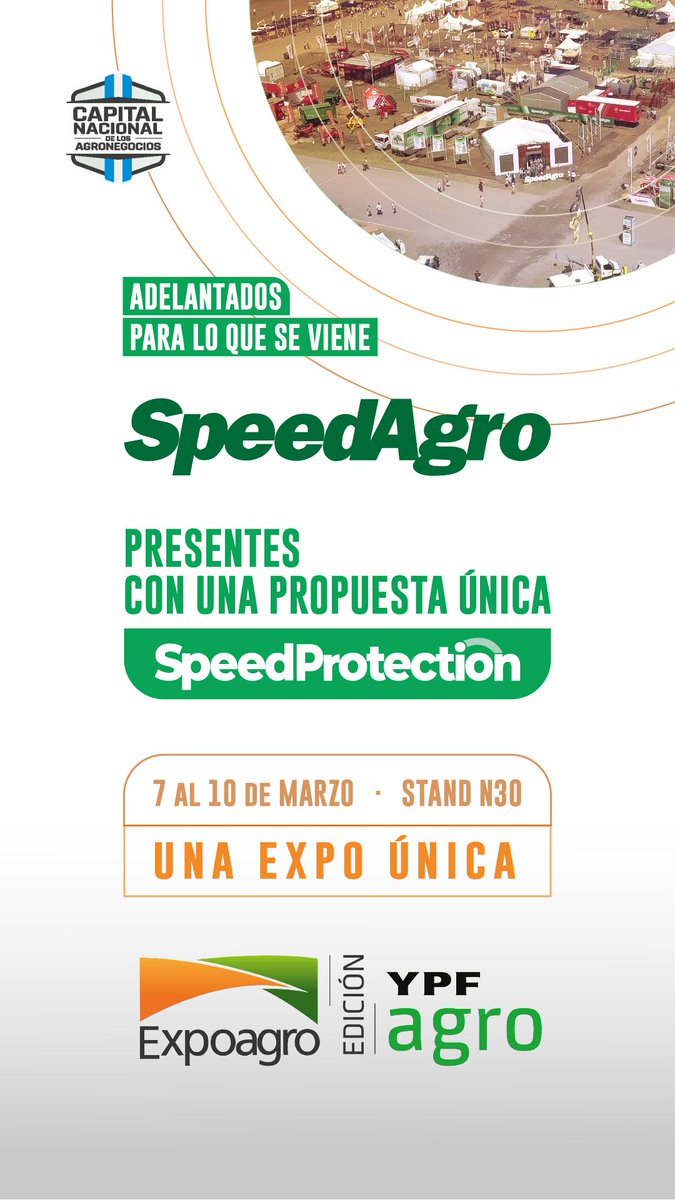 speedagro's tweet photo. ¡Nos vemos ahí! @Expoagrocom
👉🏼 7 al 10 de Marzo
📍 Stand N30
#SpeedProtection https://t.co/kQJ2irTTzi