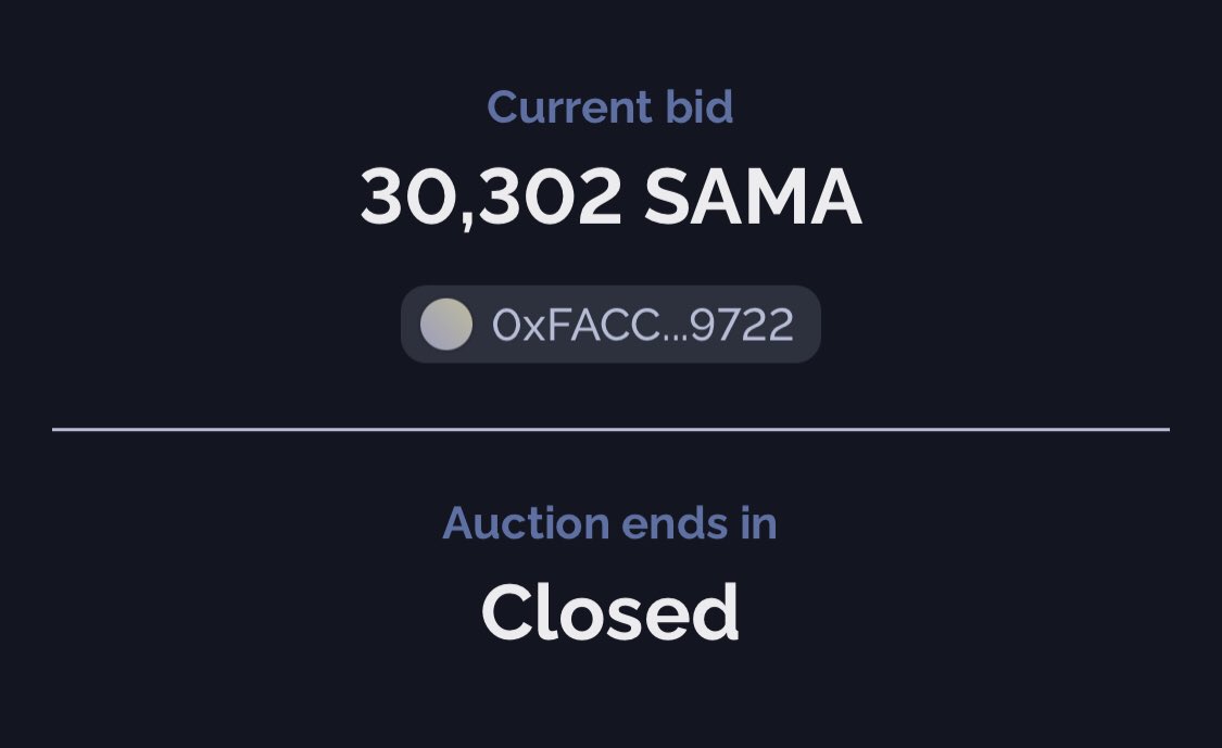 EvaaaaArt's tweet photo. C A R N A G E sold for 30302 $SAMA to Anonymous! It was a great bid war! 🔥
Thank you very much to everyone who participated! It means a lot for me 💜 

And special thanks to @0xTone and @rareshipsNFT for this incredible opportunity 🥳💜 https://t.co/AqdgwPpHJe