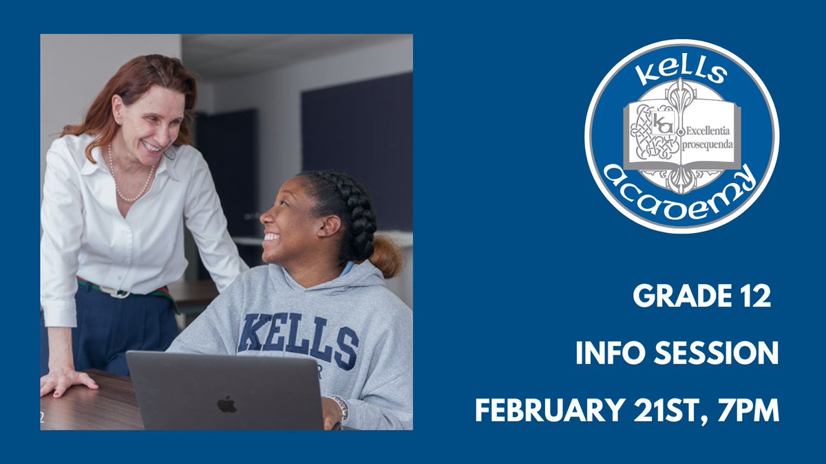 Kellsacademy's tweet photo. 🎓 Want to ease your way into university life? 

Kells' grade 12 program may be right for you
☑️ Small class sizes
☑️ More individual attention

Application deadline : March 3rd
Virtual information session
February 21st, 7 p.m.

To register : https://t.co/bA0qXsWSEg https://t.co/vUuYrbvIlN
