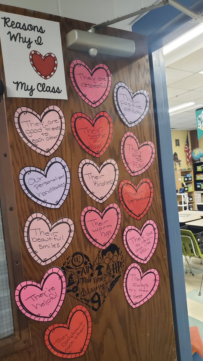 Favorite Valentine's Day activity. They live coming in each day and seeing what reason was added. 💕 #ValentinesDay #Iteach4th @jenpooreri