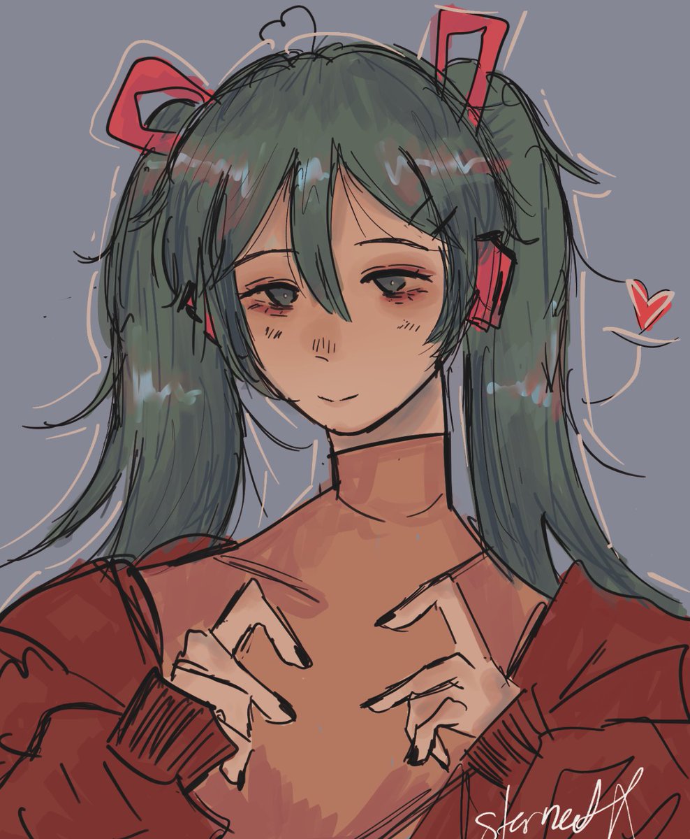sketchiibread's tweet photo. Miku would like to say happy valentines day to all the single ladies out there💜 #HatsuneMiku https://t.co/CtfuE2Dmqv