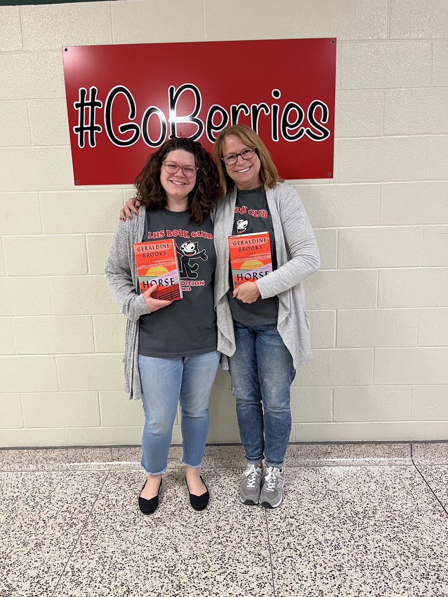 Celebrating Twin Day with April Beene and our current favorite book, “Horse” by Geraldine Brooks.
