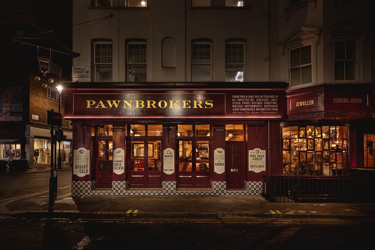 charliegilkes's tweet photo. Very excited to be opening Mr Fogg’s Pawnbrokers at 50 Dean Street next Wednesday https://t.co/AfiApYcOQt