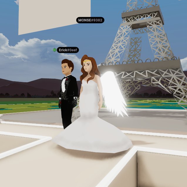 LeanWeb3's tweet photo. Last night I snuck into a wedding and it was the best Valentine's celebration I could have 😆

Felicitaciones por el diseño de la escena @metaversearchi_ y que vivan los novios!! 🎉

#DCLFam #MetaMarriage #Decentraland https://t.co/EhPqNJUX3b