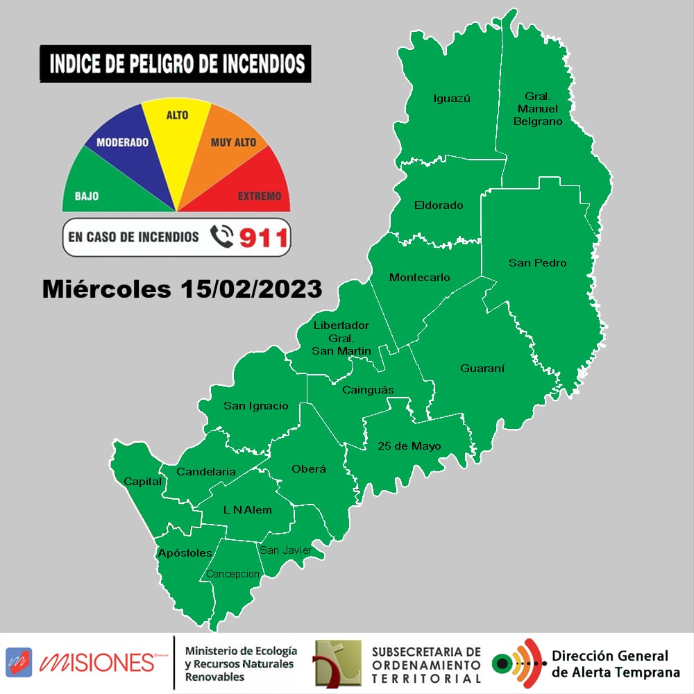 Índice de Peligrosidad de Incendios Forestales y Rurales: BAJO!!