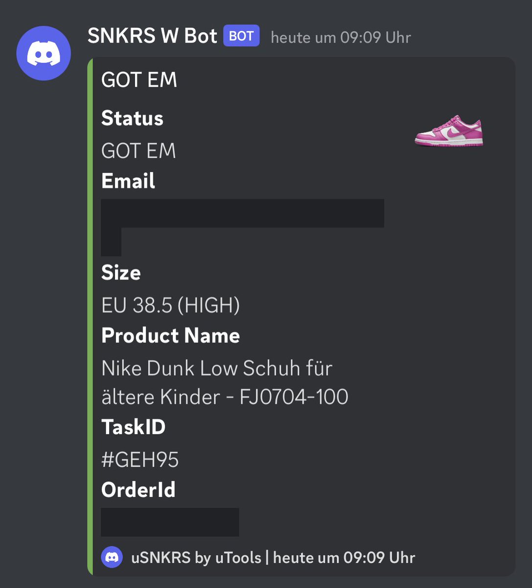 Success from yesterdays nike drop
CG: <a href="/Venom_Cooks/">VenomCooks</a> <a href="/Success_Venom/">VenomCooks Success</a> 
Bot: <a href="/usnkrs/">USNKRS</a> <a href="/usnkrs_success/">USNKRS Success</a> 
Proxies: @PorterProxies