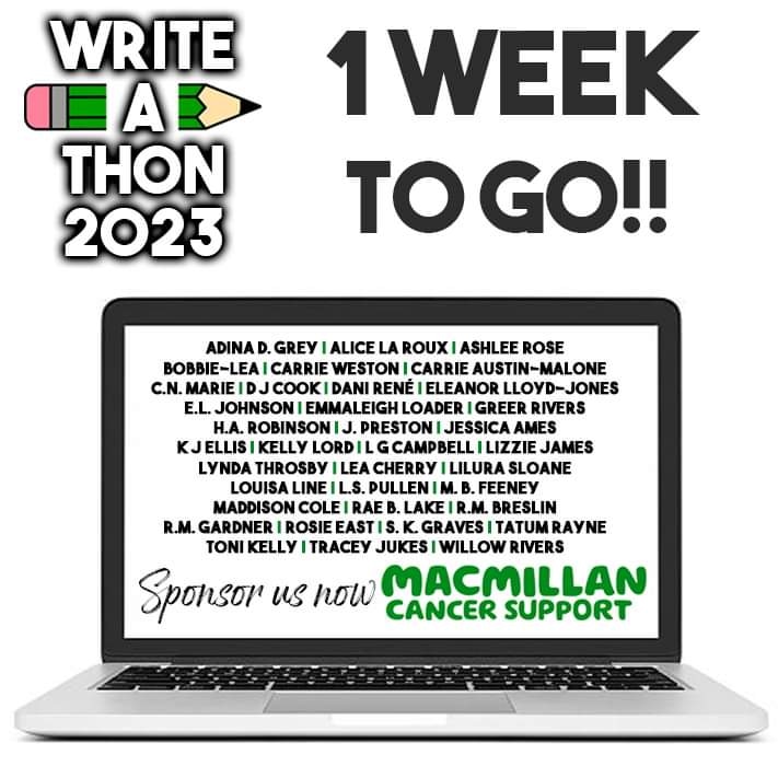 mariesinsanity's tweet photo. On Sunday, a group of authors will spend 12 hours writing as much as they can to try and raise some money for Macmillan.

Please donate if you can. Every penny counts
https://t.co/vYFTbJY8if https://t.co/4NCw01h172