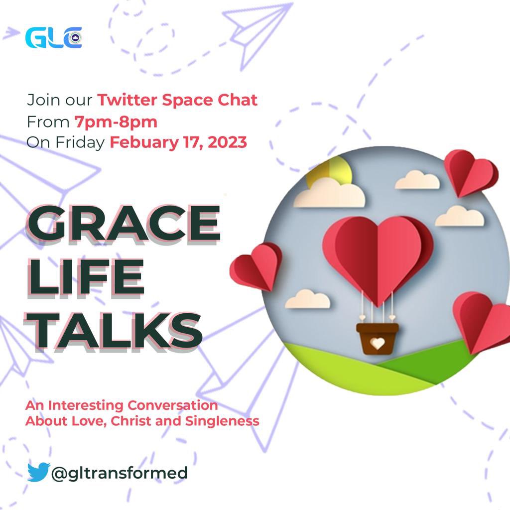 gltransformed's tweet photo. What are your plans for the weekend?
Start your weekend with our twitter space conversation, it promises to be authentic and inspiring.
Join us this Friday 7pm
#GLTalks #GLT #youthministries #LetsTalk https://t.co/4juigqcsML