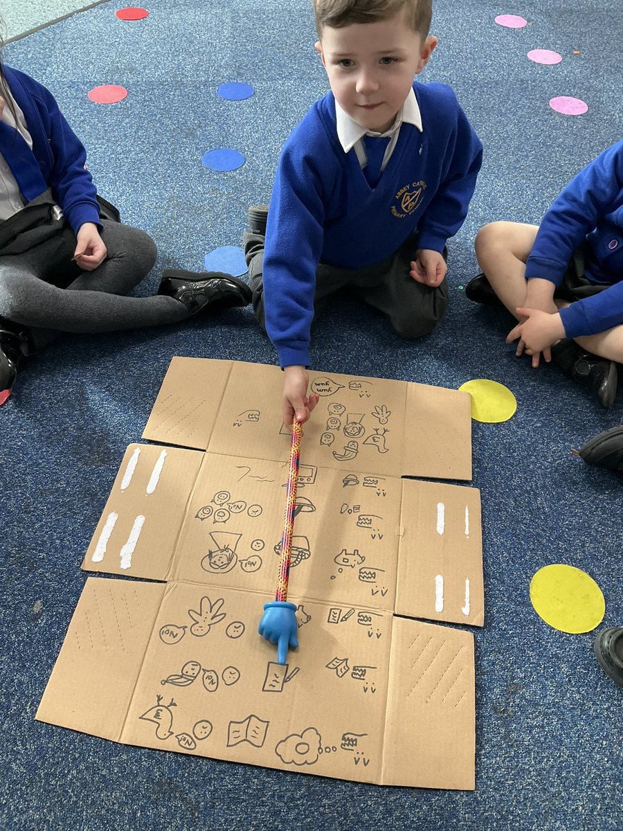 AbbeyPrimary's tweet image. #rec are using a story map to retell the story of ‘Mr Wolf’s Pancakes’ in #wellcomm #communicationandlanguage #reading