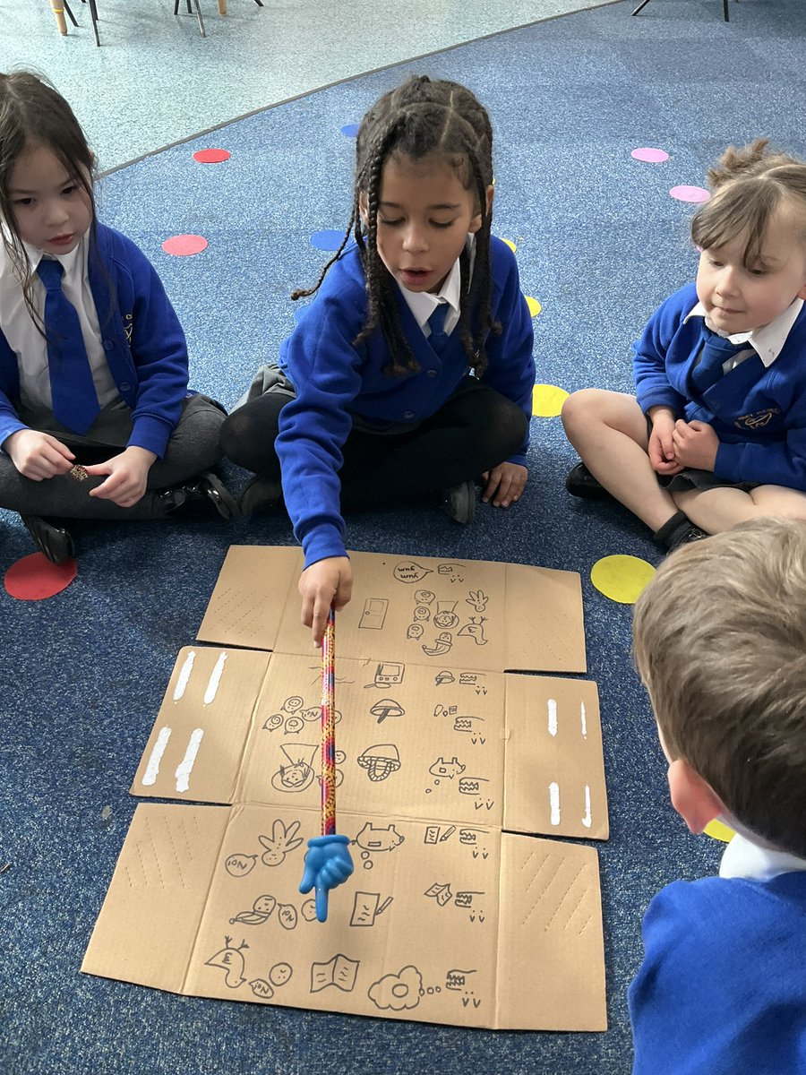 AbbeyPrimary's tweet image. #rec are using a story map to retell the story of ‘Mr Wolf’s Pancakes’ in #wellcomm #communicationandlanguage #reading