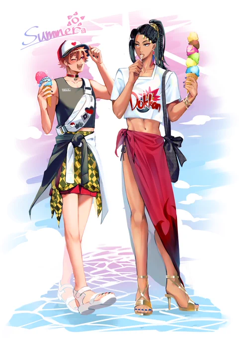 #無言で途中放棄した作品をあげる みんなに四季折々のスカート履かせようとして夏で飽きたやつならある 