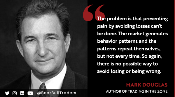 BearBullTraders's tweet photo. “The problem is that preventing pain by avoiding losses can’t be done. The market generates behavior patterns and the patterns repeat themselves, but not every time. So again, there is no possible way to avoid losing or being wrong.” 

-Mark Douglas
https://t.co/G6zaxbU057 https://t.co/tiYSN10dzr