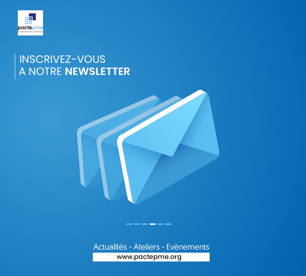 📢 Pour découvrir l'association Pacte PME, tout savoir sur ses actualités et assister à nos évènements, inscrivez vous à notre newsletter !

Pour vous inscrire , c'est ici lnkd.in/enYTYH9i
#pme #newsletter #entreprise #croissance
<a href="/PerretFranois3/">Perret François</a> <a href="/ChassainAlain/">Alain chassain</a>