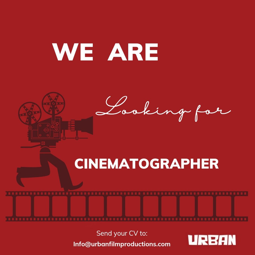 Ae you a skilled cinematographer? We would love to have you at urban. 

Send us your CV and portfolio to Info@urbanfilmproductions.com

#hiring #cinimatography #UrbanProductions