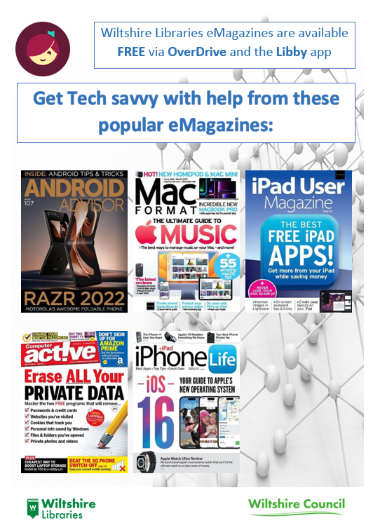 WiltsLibraries's tweet photo. Get tech savvy with help from these popular eMagazines...

#AndroidAdvisor #MacFormat #iPadUserMagazine #Computeractive #iPhoneLife

Discover how to start downloading them at https://t.co/BuM2LJhJvf https://t.co/YXaqBvHgaH