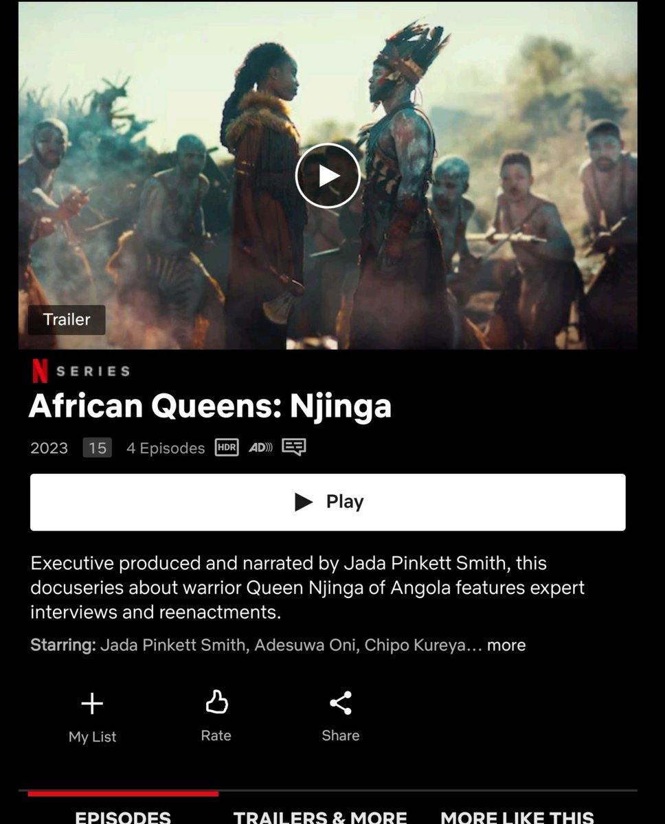 lukepepera's tweet photo. African Queens: Njinga drama docuseries now on @netflix! Tells the story of a 17th-cent. queen of Angola's determination to protect her kingdom at almost any cost. An epic and awe-inspiring story on which it was a pleasure to work with so many talented others. Do give it a watch! https://t.co/ZgFtXN46gE