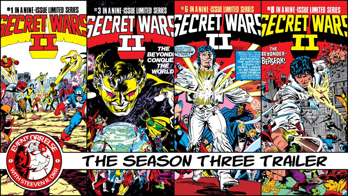 SteevenOrrElse's tweet photo. Here's the trailer for Season 3 of #EventOrrElse - Secret Wars II

You're going to want to listen to this as it will make you salivate and stuff.

EP 1 of Season 3 lands Wednesday, March 15, 2023.

Don't miss it!

#SecretWarsII #Marvel #Comics #Podcast

https://t.co/6FOq8yySiw https://t.co/uzfqXixAGm