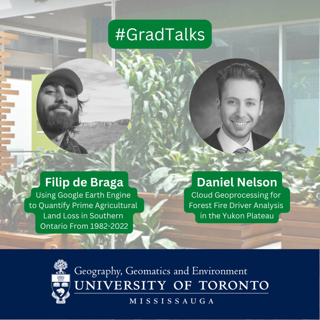 UTM_GGE's tweet photo. Kudos to Filip de Braga, Daniel Nelson, and Rhonda Solomon for their insightful presentations at the recent #GradTalks session. https://t.co/RmS7Kmdc1W