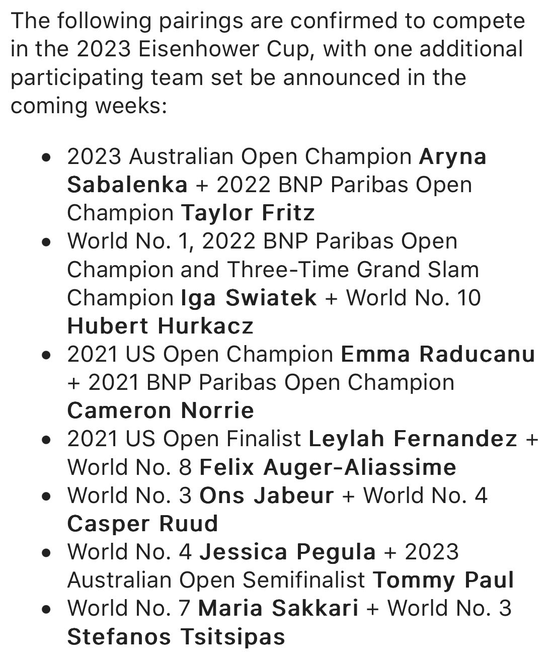 Michal Samulski on Twitter "A new mixed doubles format will debut at