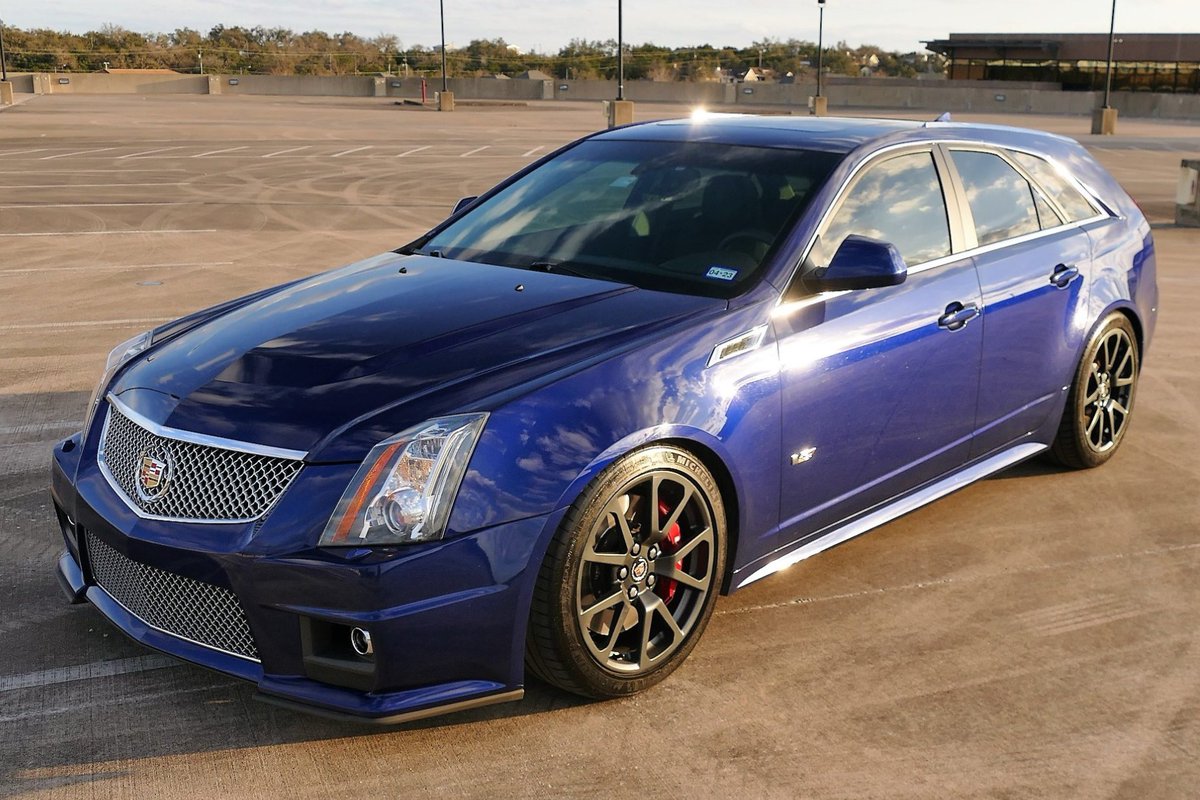 Bringatrailer's tweet photo. Now live at BaT Auctions: Modified 2013 Cadillac CTS-V Wagon 6-Speed. https://t.co/cUcx7rWnYI https://t.co/fEGuXu5vXv