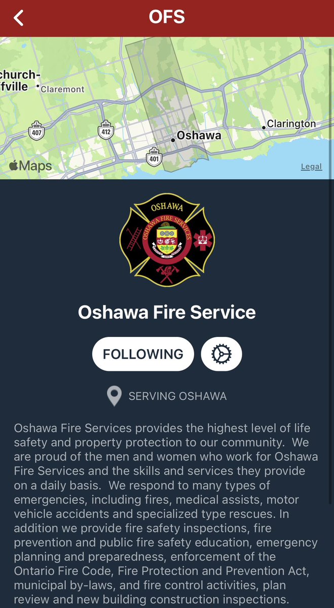 Scugog, Uxbridge, Brock and Oshawa Fire are on <a href="/PulsePoint/">PulsePoint</a> Respond!  Download the free app today, follow these services and learn CPR! ^ac
<a href="/OshawaFire/">Oshawa Fire Services</a> 
<a href="/_markberney/">Mark Berney</a> 
<a href="/UxFireAssoc/">Uxbridge Fire Assoc</a> 
<a href="/fire_brock/">Brock Township Fire Department</a> 
<a href="/LakeridgeHealth/">Lakeridge Health</a>
<a href="/TwpofScugog/">Township of Scugog</a> 
<a href="/twpuxbridge/">Township of Uxbridge</a> 
<a href="/TownshipOfBrock/">Township of Brock</a>