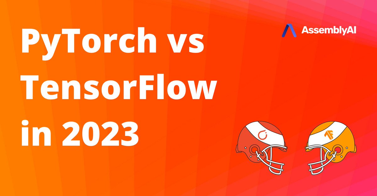AssemblyAI's tweet photo. Your Deep Learning journey often starts with either PyTorch or TensorFlow.

But which one should you choose?

This guide walks through the major pros and cons of both frameworks:

https://t.co/jbq0Xb8IkE https://t.co/5mBZLy2Xxr