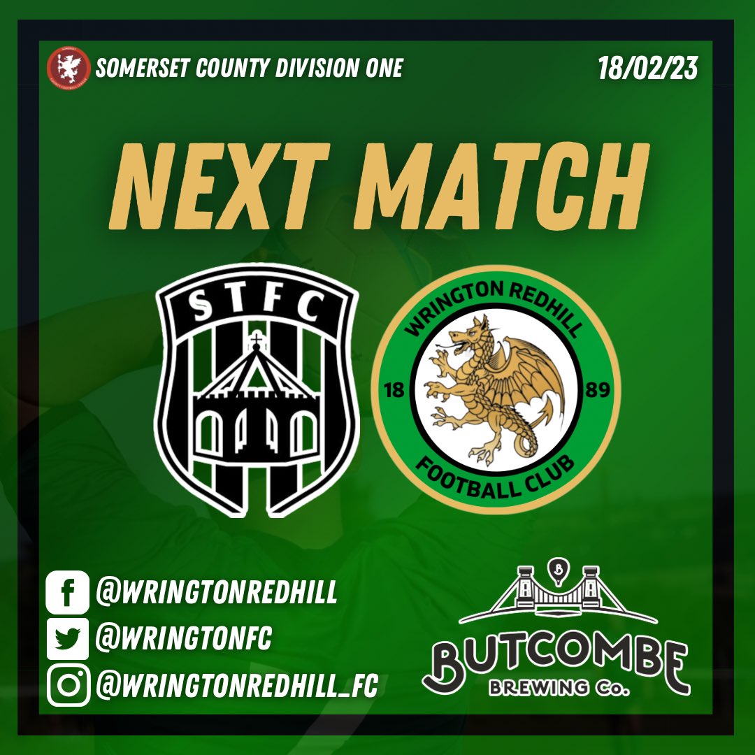 WringtonFC's tweet photo. 💚🖤 NEXT MATCH 💚🖤 

A tough away trip against Somerton awaits the boys this weekend. Should be a good one!

#uptheredskins #maniacs https://t.co/9IaQM6OZFJ