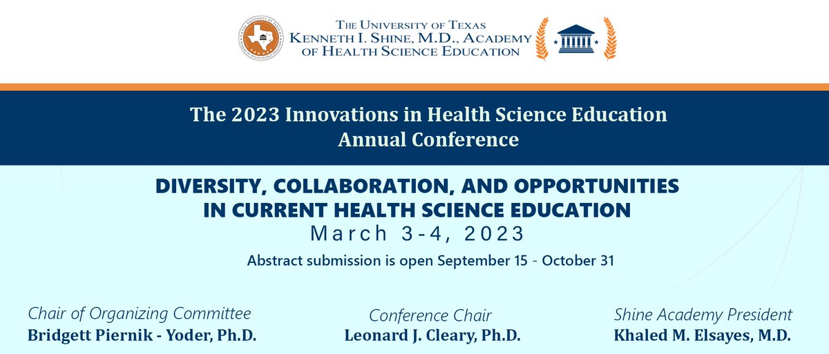 UTShineAcademy's tweet photo. Join us for the 2023 Innovation conference on March, 3rd and March 4th.
Register here:
https://t.co/78z955EtRu
@BridgettPiernik @UTShineAcademy 

#Education 
#Innovation #Healthscience
#virtual meeting https://t.co/dhUtV0JWOi
