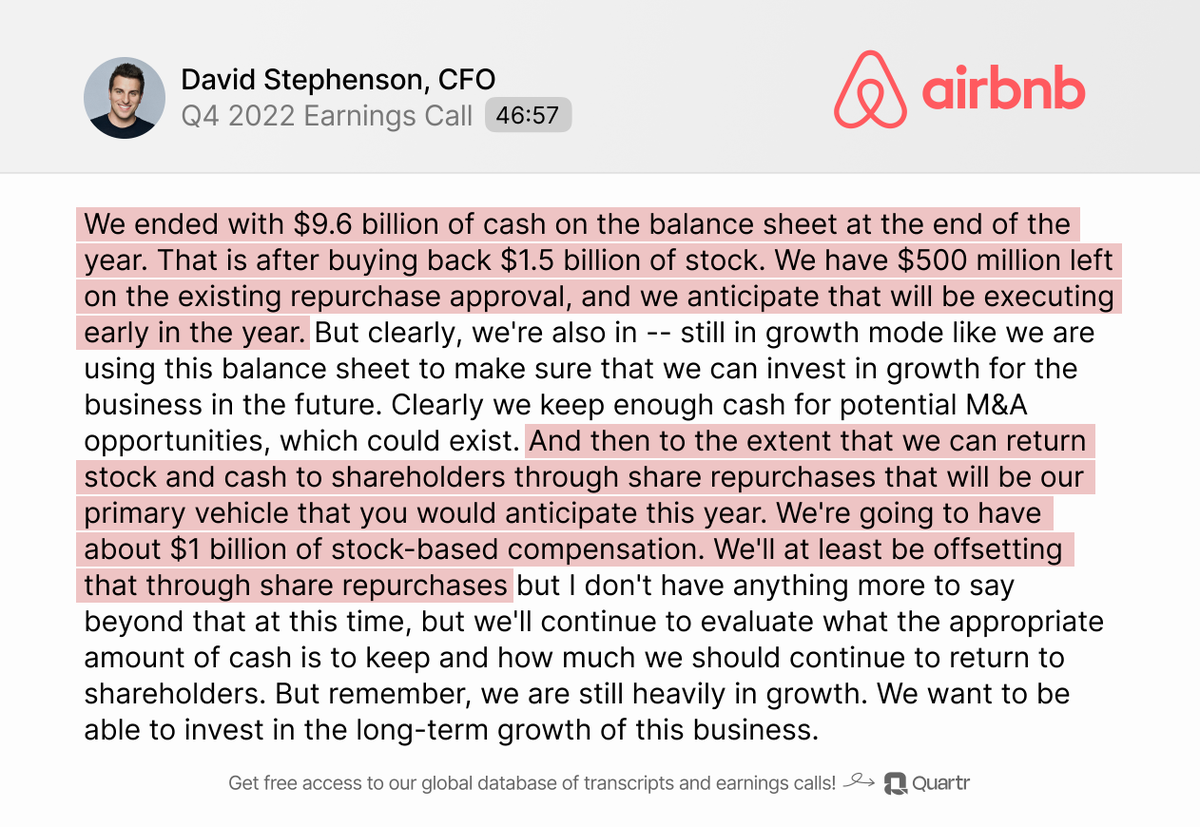 $ABNB is up 14% today after reporting a record year for almost every metric.

We have compiled 8 key...
