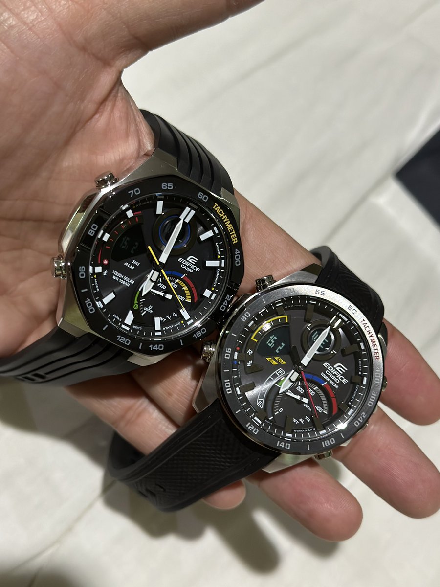 HezeriSamsuri's tweet image. Edifice ada beberapa jam yang mmg tema dia motorsport. Hat dua ni, kau boleh set lap time dan dia kira average speed utk trek trek lumba dunia, termasuk, Sepang!!! 
Harga retail dlm RM1k.

#casiomalaysia #casiowatches #casioedifice