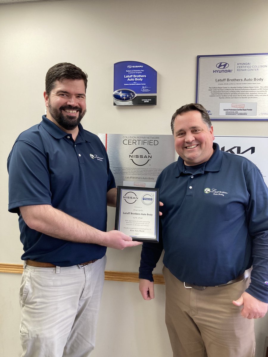 Honored to be recognized by <a href="/KlineNissanMN/">Kline Nissan</a> as a valued and trusted partner. #nissan #nissancertified #partnerhipsmatter