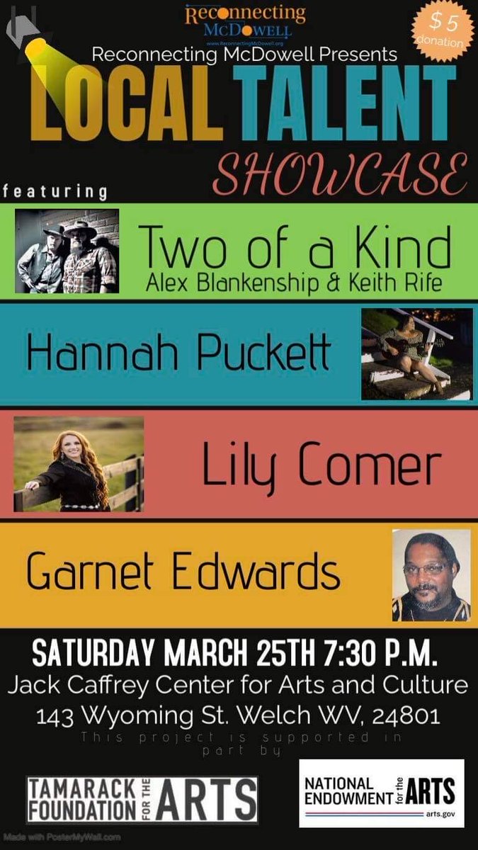 ReconnectMcD's tweet photo. Save the date! On March 25th, we'll be having a local talent showcase at the Caffrey Center. https://t.co/M6faMkowgs