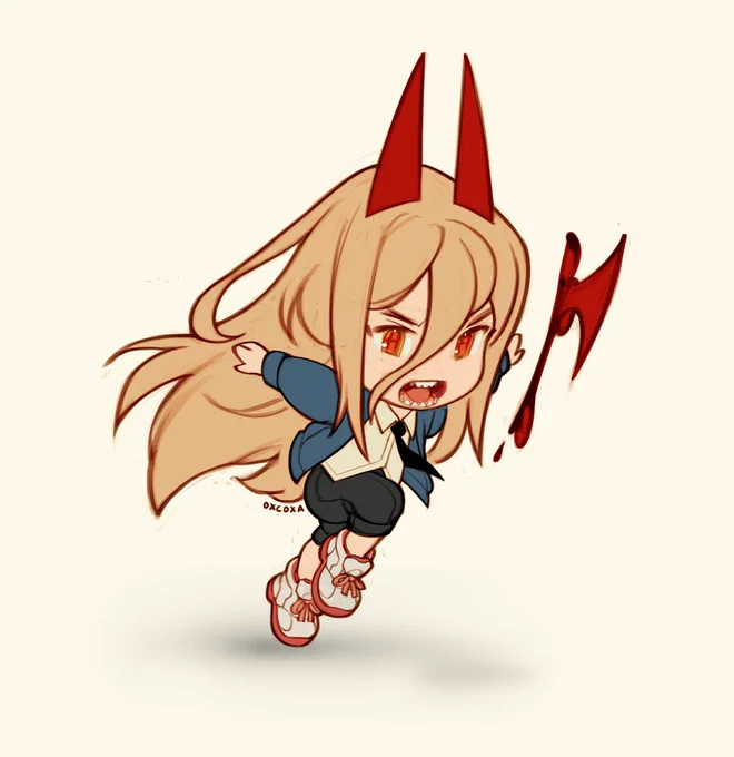Power, WIP (Chainsaw Man)  I love this series and have enjoyed making a few chibi Power drawings over the last week. Power is awesome but my favorite is actually Makima! Who is your favorite character from CSM?#chainsawman  