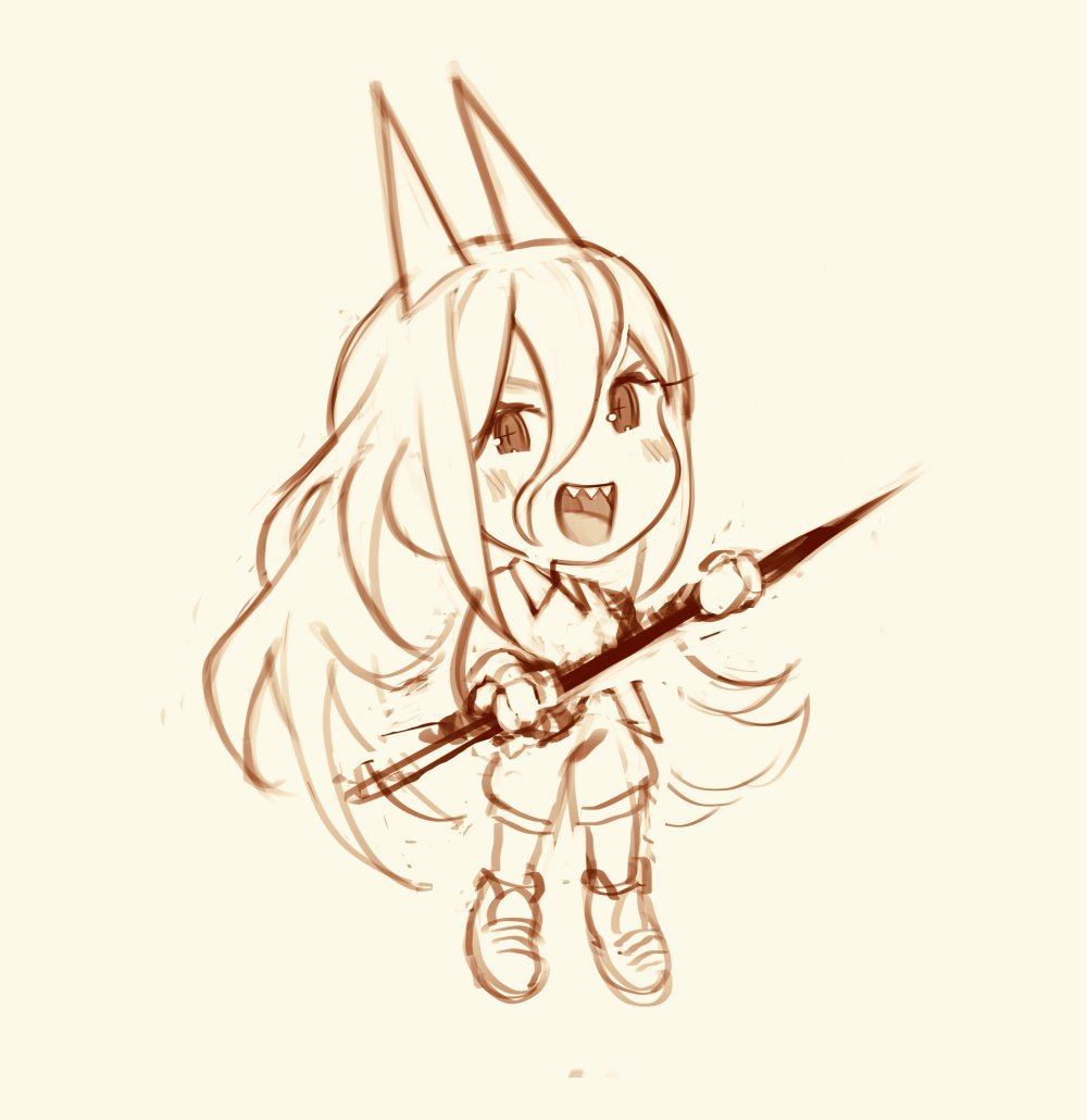 パワー(チェンソーマン) 「Here's another little sketch of the quee」|𝖔𝖝𝖈𝖔𝖝𝖆 ✨のイラスト