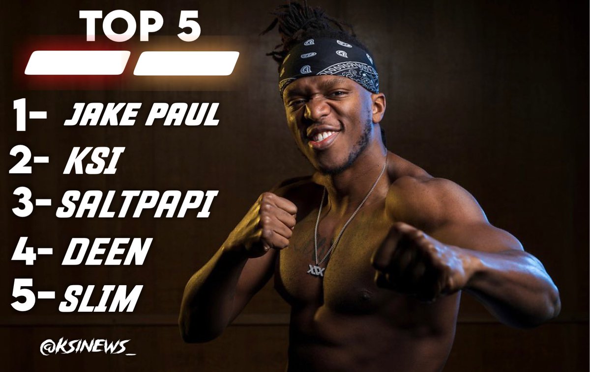 ksinews_'s tweet photo. KSI’s TOP 5 youtube boxers 👀‼️ https://t.co/1NSQoltPIp