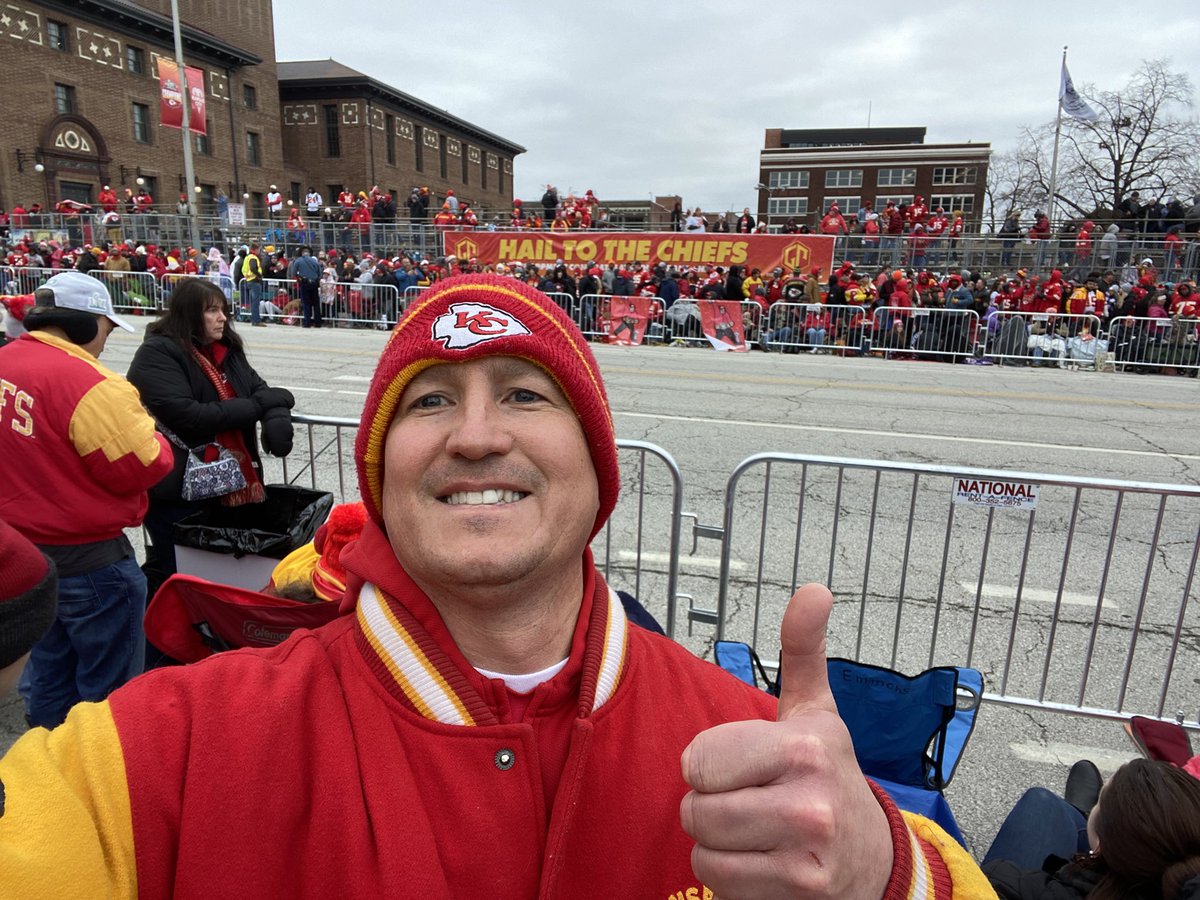 PeteMoris's tweet photo. When the UNI Our Tomorrow event falls on the same day as the Super Bowl parade in Kansas City!
#ChiefsKingdom https://t.co/myDeTBlRtm