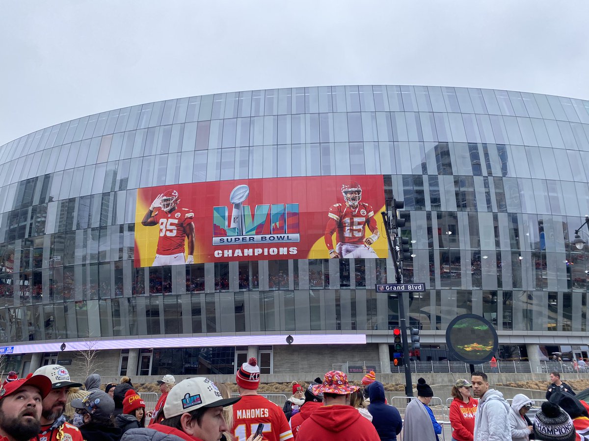 PeteMoris's tweet photo. When the UNI Our Tomorrow event falls on the same day as the Super Bowl parade in Kansas City!
#ChiefsKingdom https://t.co/myDeTBlRtm