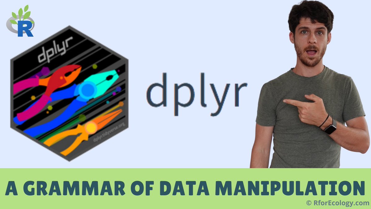 lukanegoita's tweet photo. ⚠️#Ressentials4ecologists
Meet dplyr: A fast, consistent tool for working with data frames in R!
As ecologists, we usually collect robust datasets to perform complex statistical analyses and test our hypotheses. 👇
#rstats #datascience #ecology #rforecology #science https://t.co/bdHy3EPRFy
