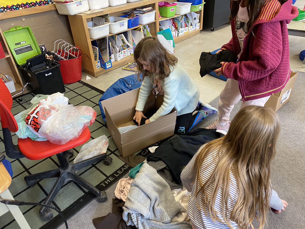jen_cormier's tweet photo. Time for the ECO club to count the sweaters that JTT donated on National Sweater Day. Thanks everyone! https://t.co/kKzjzafrDr