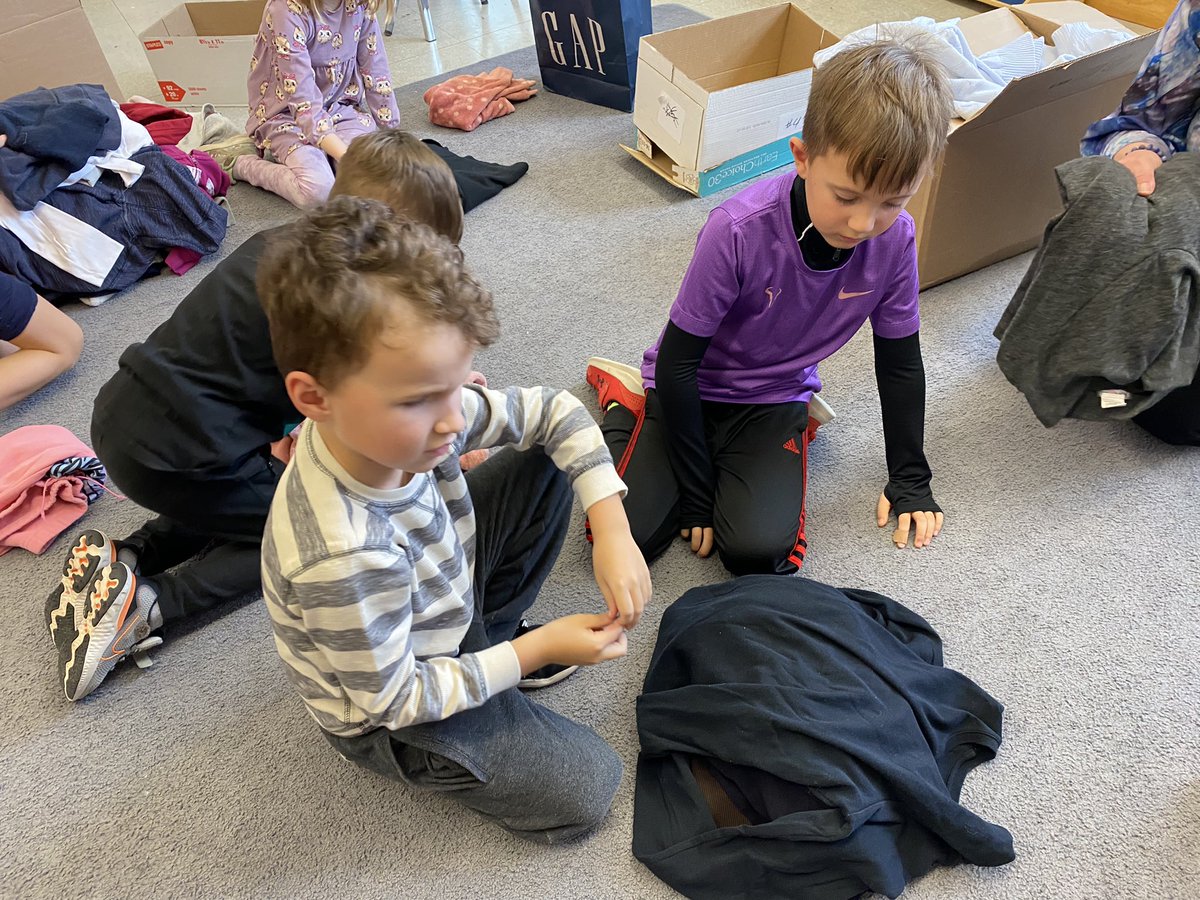jen_cormier's tweet photo. Time for the ECO club to count the sweaters that JTT donated on National Sweater Day. Thanks everyone! https://t.co/kKzjzafrDr