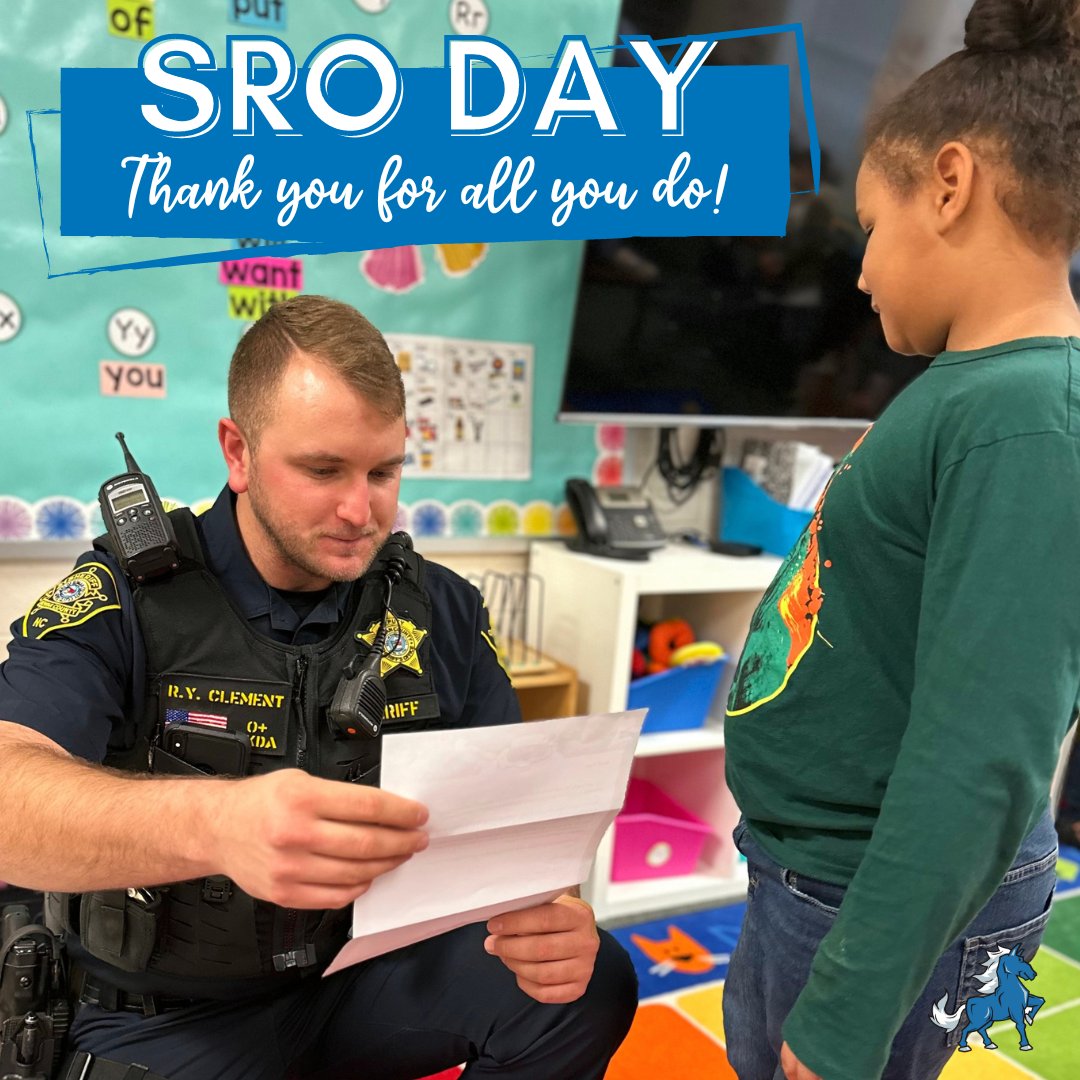 Today is National School Resource Officer Day! Thank you to all of the Rowan County Sheriff's Deputies that serve our school!