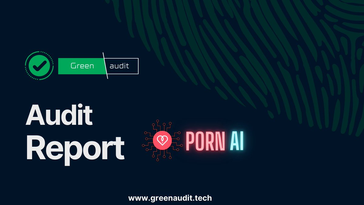 Dear community! PornAI is audited and listed by ✅ Green Audit! 

🌎 Projects website:
pornai.live

🔗 Audit link:
greenaudit.tech/audits/pornai/

👉🏻 More info:
GreenAudit.tech