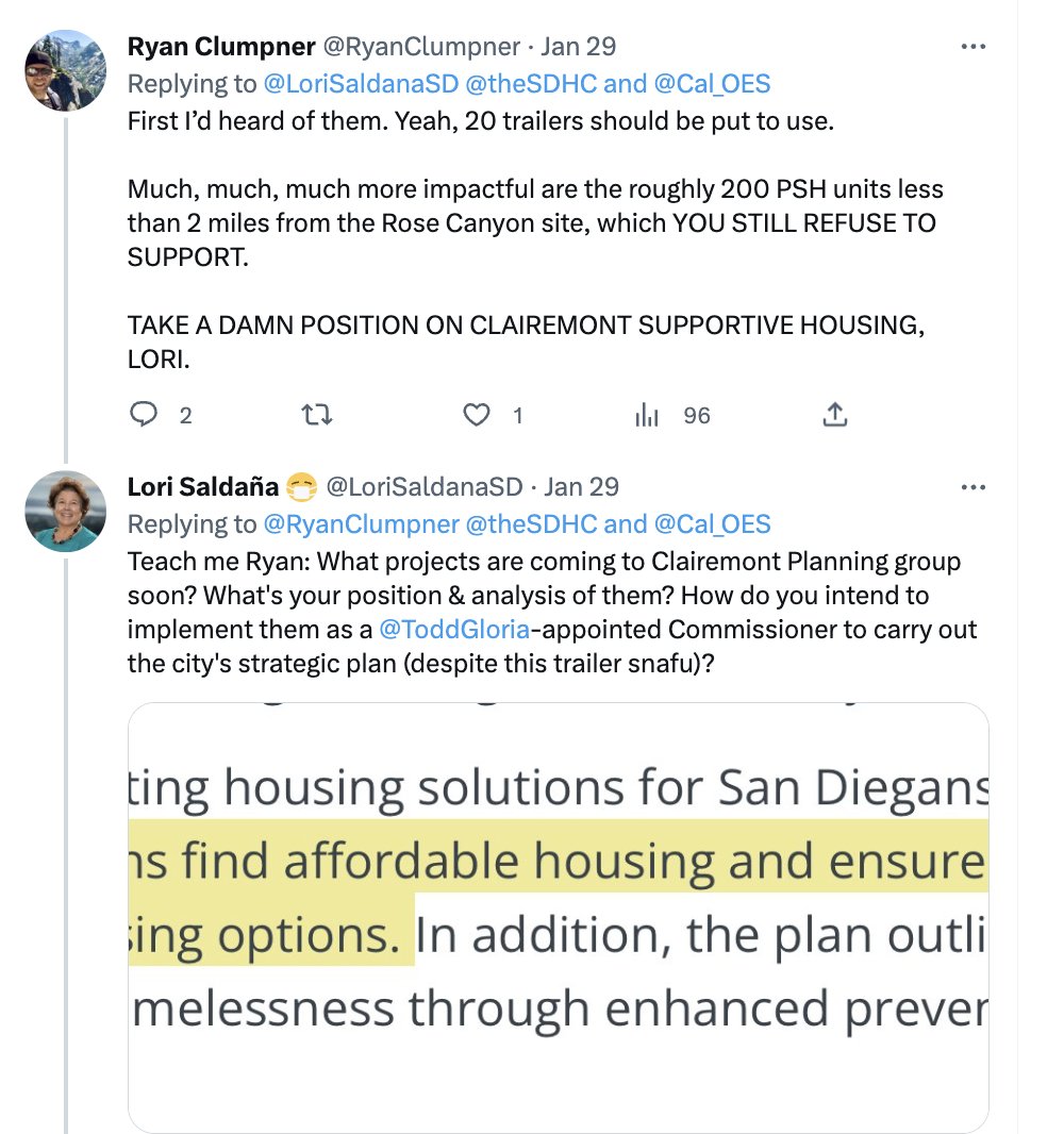 LoriSaldanaSD's tweet photo. Many of #RyanClumpner's tweets appear related to his appointed position & work on @theSDHC
Is it part of his Board responsibilities?
If so- Is he in compliance w/@CityofSanDiego policies?
Or is he being paid to troll via @MayorToddGloria's New San Diego PAC?
Stay tuned...
2/ https://t.co/QR3un2nslf