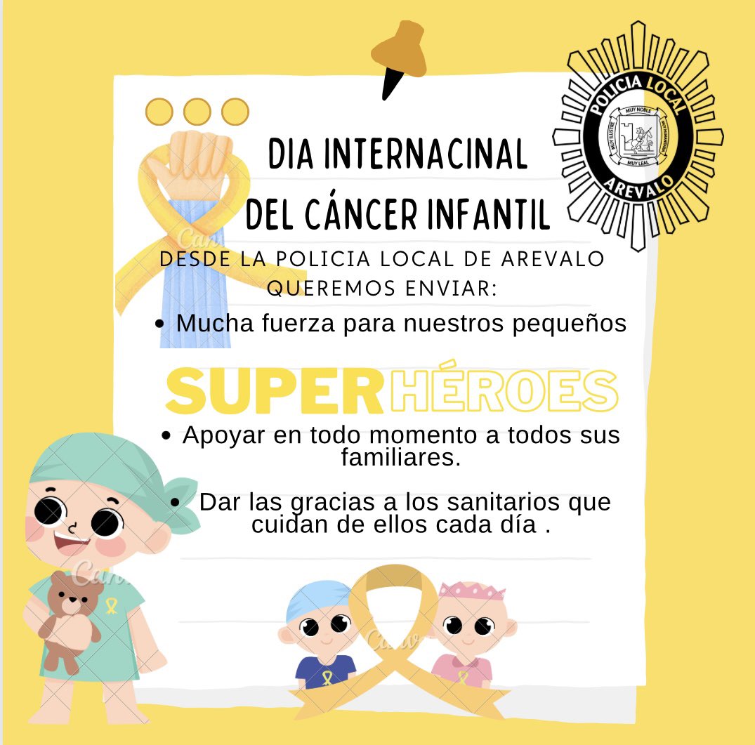 Día internacional del cáncer infantil, 15 de Febrero. #112plarevalo #arevalo #avila #castillayleon #policiamunicipal #policialocal #tupolicia #estamosporti #police #policia #seguridad #cops #agentes #prevencion #spanishpolice #CancerInfantil #Cancer