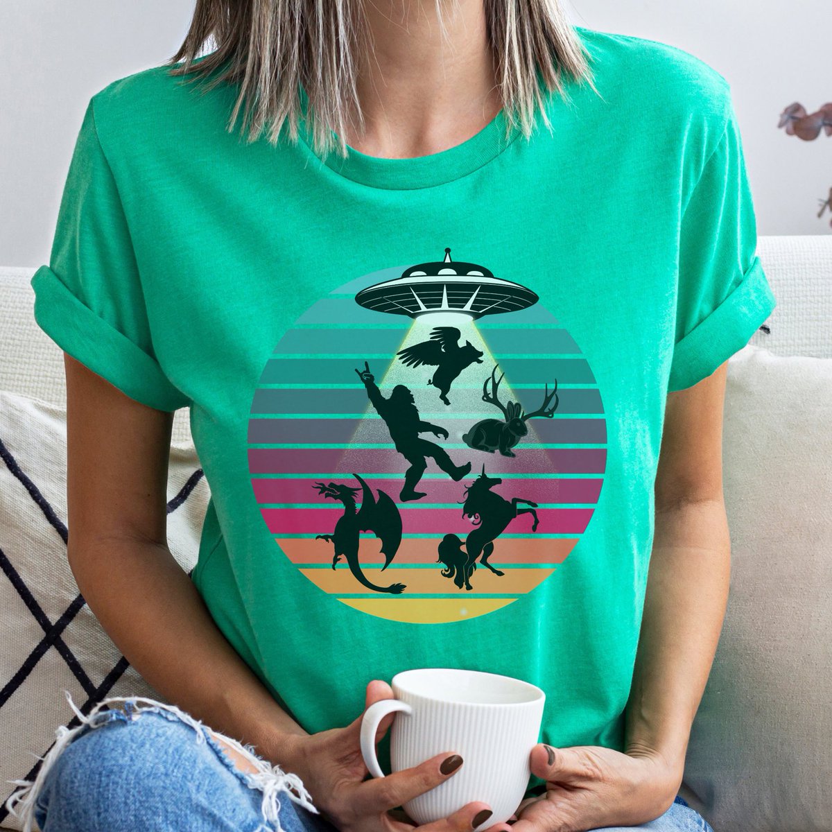 #Cryptids T Shirt & Crewneck, Bigfoot, Unicorn Tshirt, Dragon Shirt, Alien UFO Shirt, Sasquatch and Mythological Creatures Sweatshirts, Tees #fantasyscifi etsy.me/3lueqMa
#bigfoot #jackalope #ufo #aliens #funnytshirts