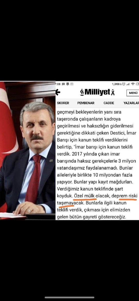 YapıkayıtYasası Düzenlemesi        Verdiği Yapıkayıt kanun teklifinde şart konulmuş olup  "Özel mülk olacak deprem riski taşımayacak" diye kanun teklifine şart koyan  #desticiyanındayız
#YapıkayıtYasasıDüzenlemesi
<a href="/RTErdogan/">Recep Tayyip Erdoğan</a>
<a href="/Akparti/">AK Parti</a> 
<a href="/MHP_Bilgi/">MHP</a> 
<a href="/AlaattinCakir07/">Alaattin Ç A K I R 🇹🇷</a>
<a href="/murat_kurum/">Murat KURUM</a> 34