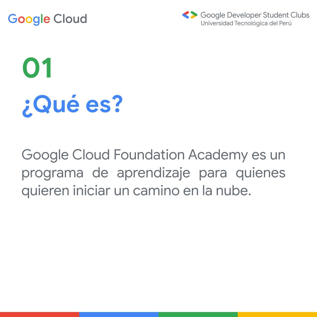 dsc_utp's tweet photo. Invitamos a alumnos de la UTP a participar en forma gratuita en el programa #GoogleCloudComputingFoundations que se desarrollará del 28 de febrero al 28 de marzo.

Los participantes tendrán acceso gratuito a cursar los cuatro módulos de #GoogleCloud.

🔗https://t.co/zIMid4obmO https://t.co/RIFoQ1BBue