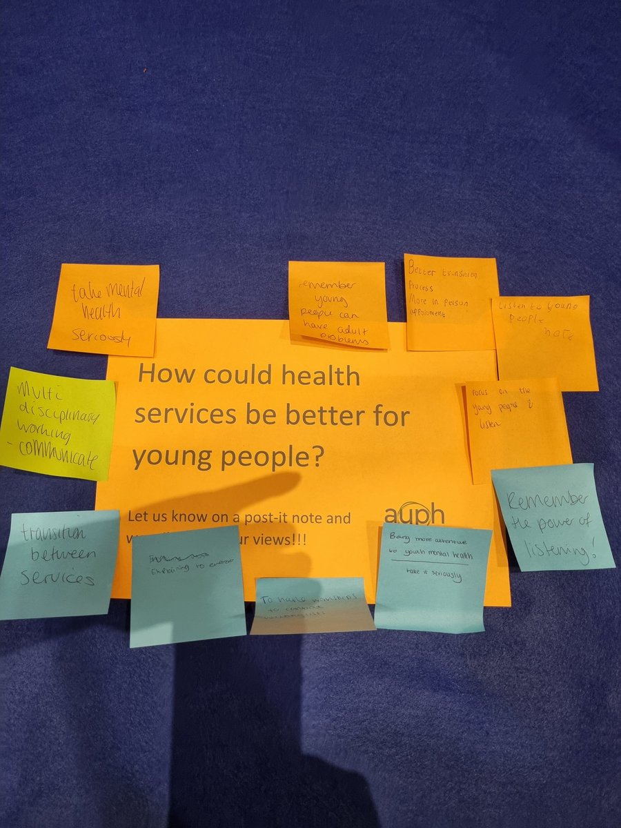 We asked YP how health services could be better for them at the #NHSYouthSummit they said - listen to young people more, improve communication, have more in person appointments and better transition processes, reduce waiting & take mental health seriously